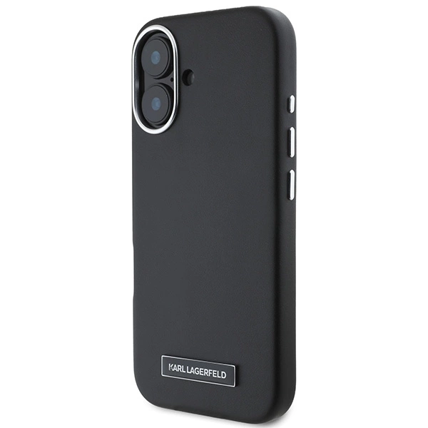 Karl Lagerfeld FW Metal Plate MagSafe dėklas iPhone 16 Plus – juodas - Image 2