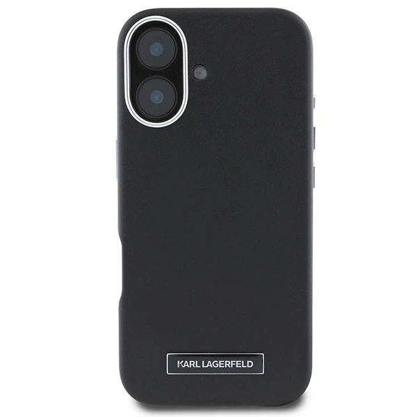 Karl Lagerfeld FW Metal Plate MagSafe dėklas iPhone 16 Plus – juodas - Image 3