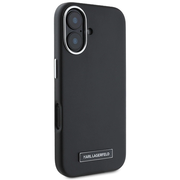 Karl Lagerfeld FW Metal Plate MagSafe dėklas iPhone 16 Plus – juodas - Image 4