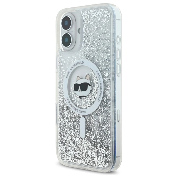 Karl Lagerfeld Liquid Glitter Choupette galvos MagSafe dėklas iPhone 16 – skaidrus - Image 2