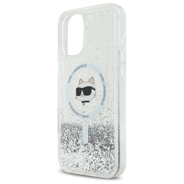 Karl Lagerfeld Liquid Glitter Choupette galvos MagSafe dėklas iPhone 16 – skaidrus - Image 6