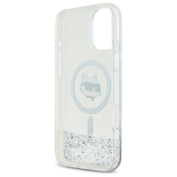 Karl Lagerfeld Liquid Glitter Choupette galvos MagSafe dėklas iPhone 16 – skaidrus - Image 7