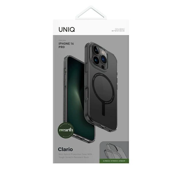 Uniq Clario dėklas iPhone 16 Pro 6.3” Magclick dūminis - Image 4