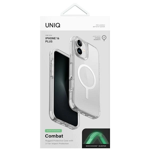 Uniq Combat įkrovimo dėklas iPhone 16 Pro 6.3” Magclick baltas - Image 4