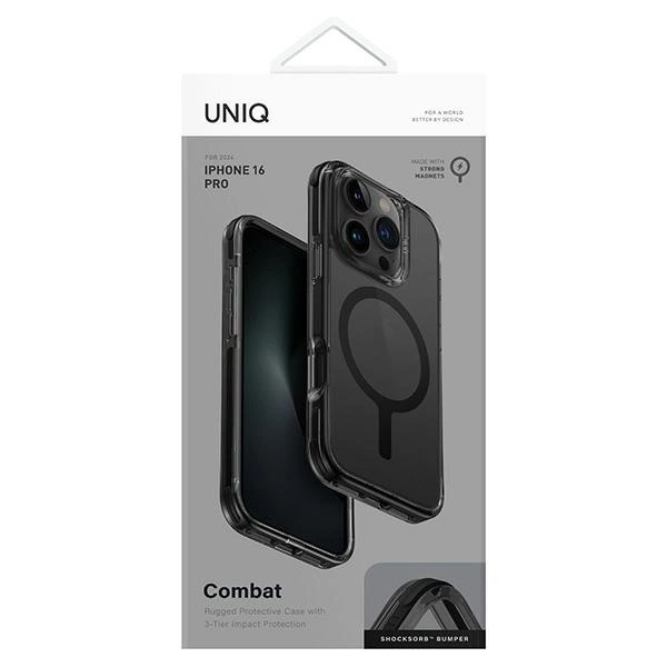 Uniq Combat dėklas iPhone 16 Pro 6.3” Magclick juodas - Image 4