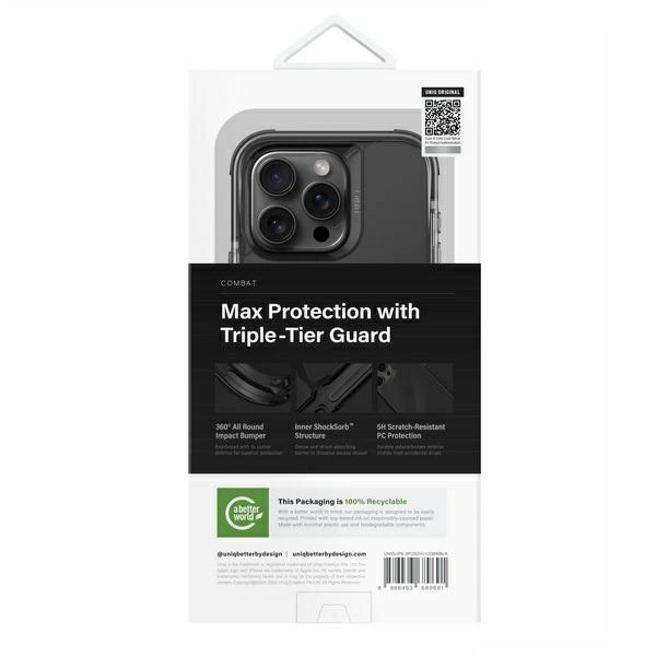 Uniq Combat dėklas iPhone 16 Pro 6.3” Magclick juodas - Image 5