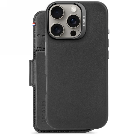 Decoded odinis nuimamas piniginės dėklas su MagSafe iPhone 16 Pro – juodas - Image 2