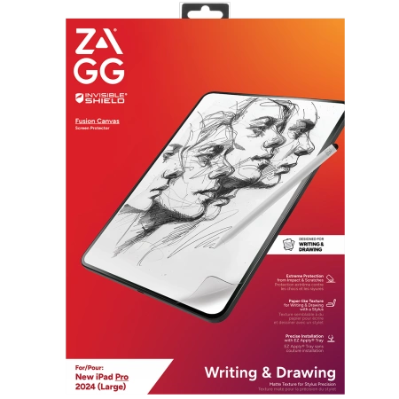 ZAGG InvisibleShield Fusion Canvas Antibacterial Protective Film Imitating Paper for iPad Pro 13" 2024