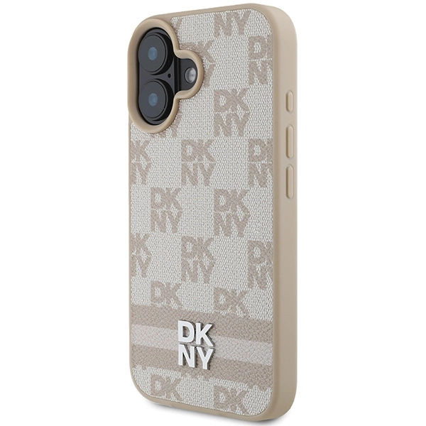DKNY languotas raštas ir spausdintos juostos iPhone 16 dėklas - rožinis - Image 2