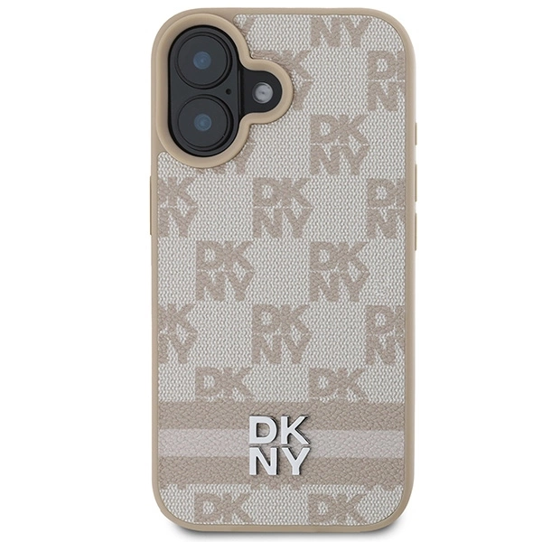 DKNY languotas raštas ir spausdintos juostos iPhone 16 dėklas - rožinis - Image 3
