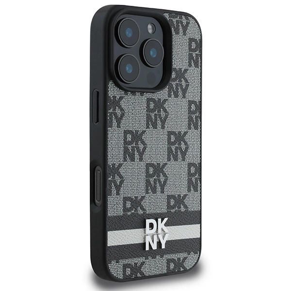 DKNY languotas raštas ir spausdintos juostos dėklas iPhone 16 Pro Max - juodas - Image 4