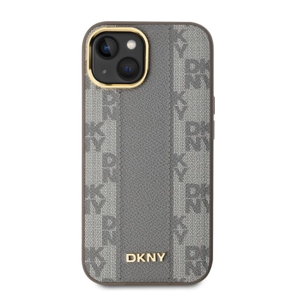 DKNY odinis languotas mono raštas MagSafe iPhone 14 dėklas - smėlio - Image 2