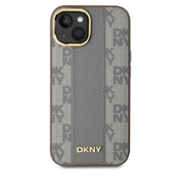 DKNY odinis languotas mono raštas MagSafe iPhone 15 dėklas - smėlio - Image 2