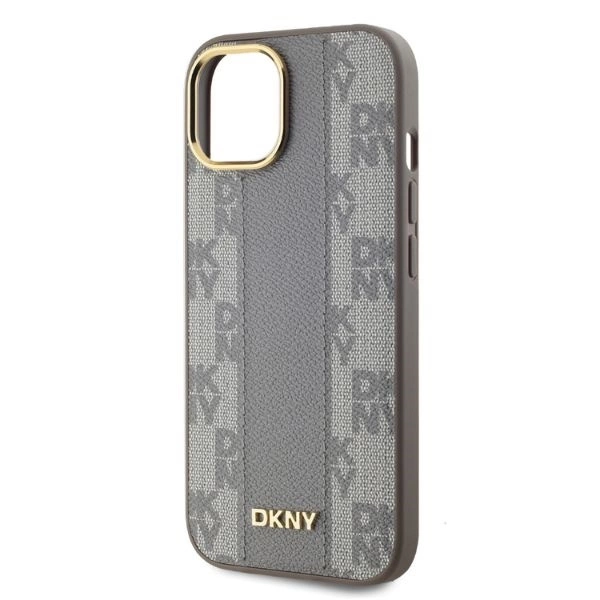 DKNY odinis languotas mono raštas MagSafe iPhone 15 dėklas - smėlio - Image 3