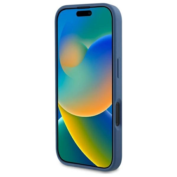 Guess 4G spausdintos juostos MagSafe dėklas iPhone 16 - mėlynas - Image 5