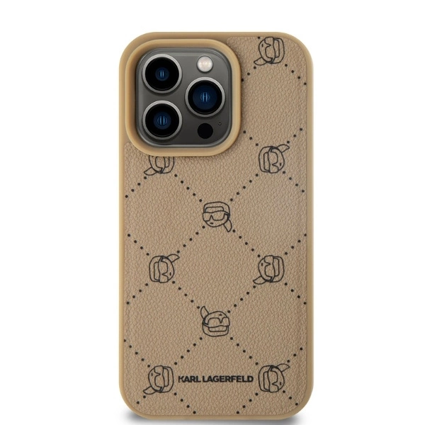 Karl Lagerfeld MagSafe Karl galva iPhone 15 Pro dėklas - smėlio - Image 2