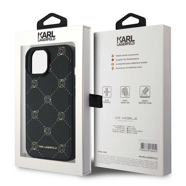 Karl Lagerfeld Karl galva MagSafe dėklas iPhone 15 Plus - juodas - Image 8
