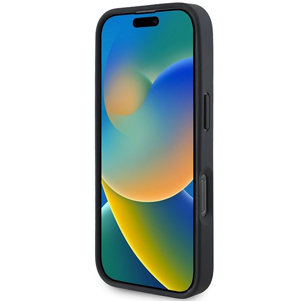 Mercedes tekstūruotas ir lygus odinis MagSafe dėklas iPhone 16 Pro - juodas - Image 5