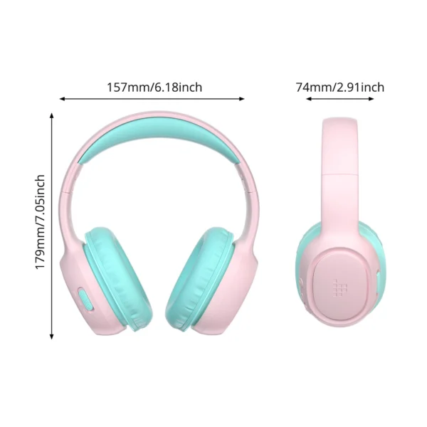 Tronsmart KH02 Belaidės ausinės vaikams, saugios – rožinės - Image 7