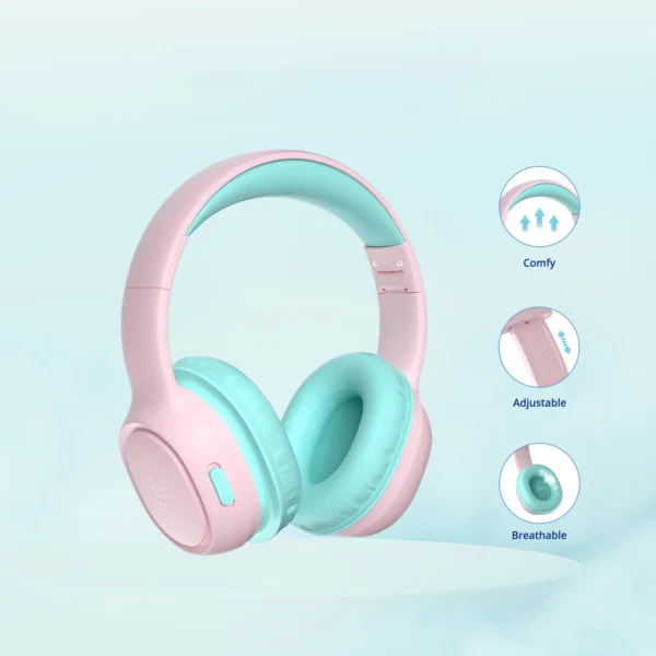 Tronsmart KH02 Belaidės ausinės vaikams, saugios – rožinės - Image 8