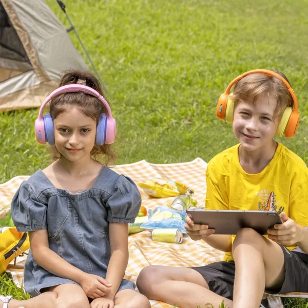Tronsmart KH03 Belaidės ausinės su ANC, vaikams, saugios – oranžinės - Image 15