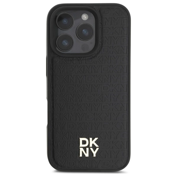 DKNY Repeat Pattern Stack Logo MagSafe dėklas iPhone 16 Pro - juodas - Image 3