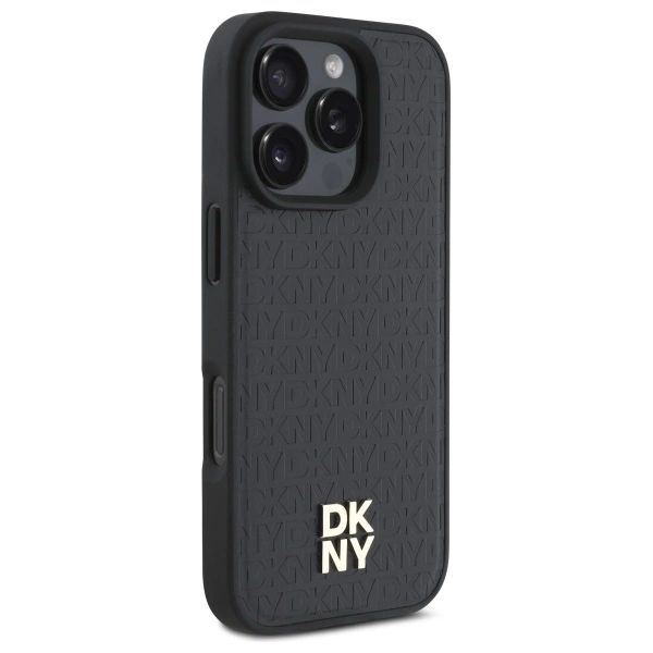 DKNY Repeat Pattern Stack Logo MagSafe dėklas iPhone 16 Pro - juodas - Image 4