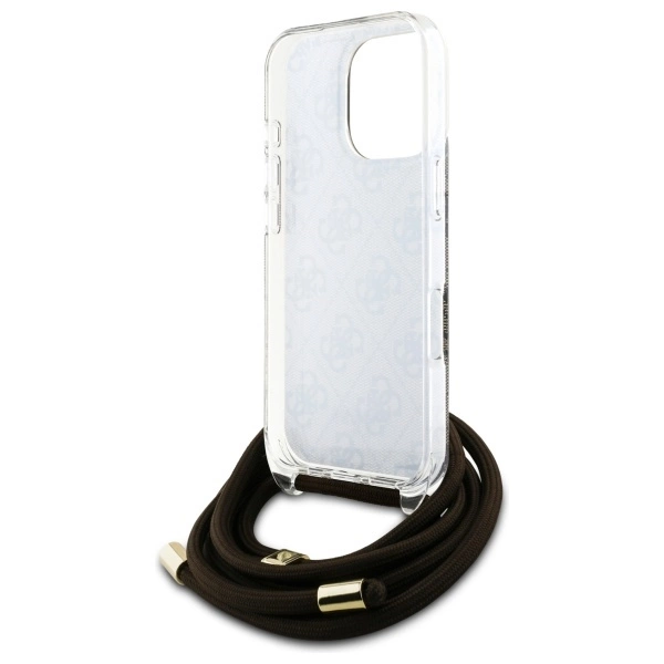 Guess Crossbody Cord 4G Print dėklas iPhone 16 Pro Max - rudas - Image 6