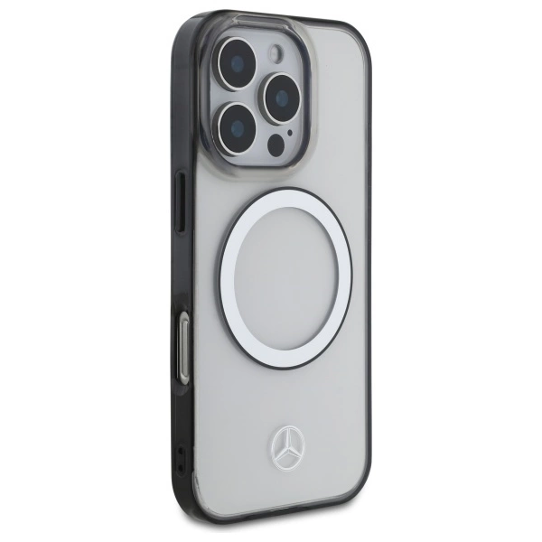 Mercedes Printed Logo MagSafe dėklas iPhone 16 Pro - skaidrus - Image 4