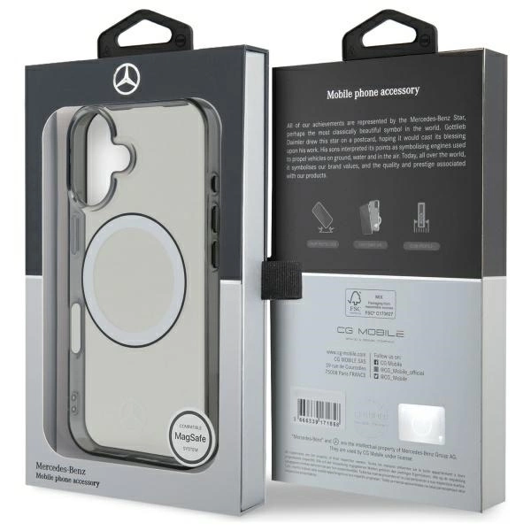 Mercedes Printed Logo MagSafe dėklas iPhone 16 - skaidrus - Image 8