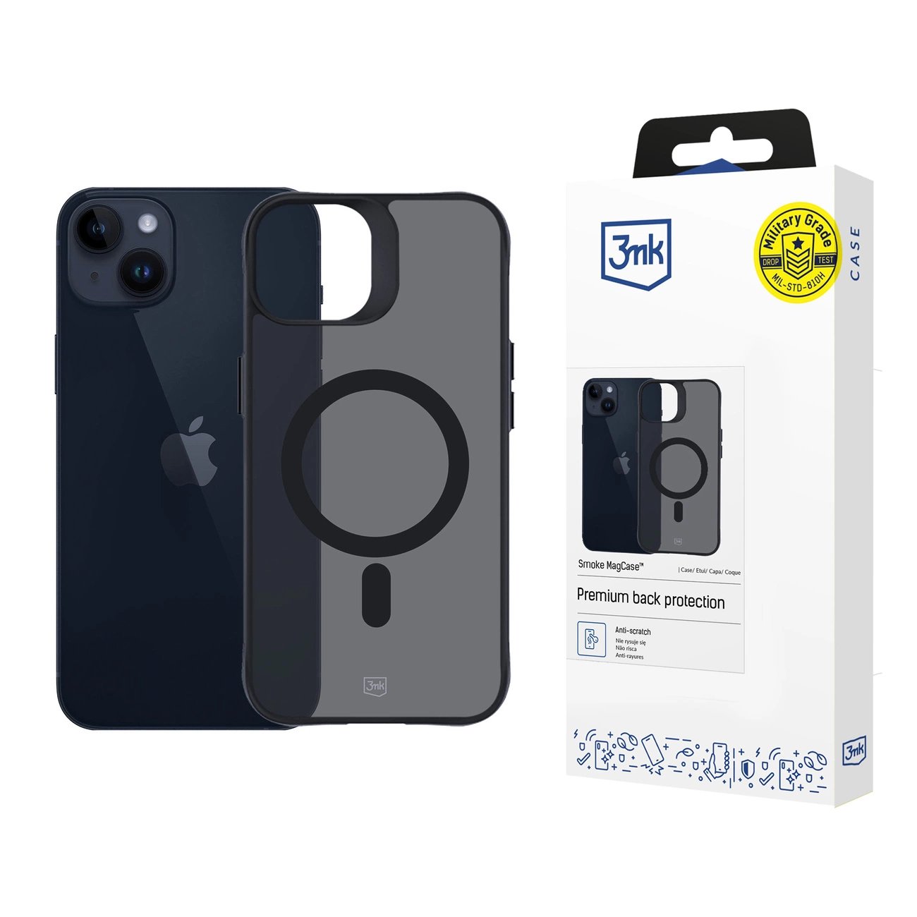 3mk Smoke MagCase with MagSafe for iPhone 14 Plus - Semi-Transparent