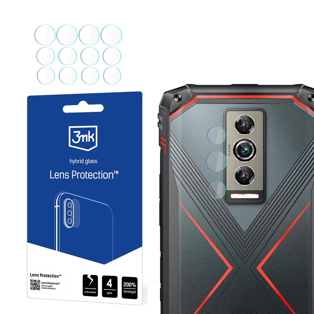 3mk Lens Protection Hybrid Glass for Doogee Blade 10 / Pro / Ultra Camera Lens