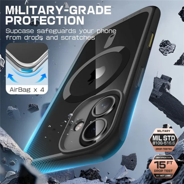 Supcase UB Mag dėklas su MagSafe iPhone 16 – juodas - Image 3