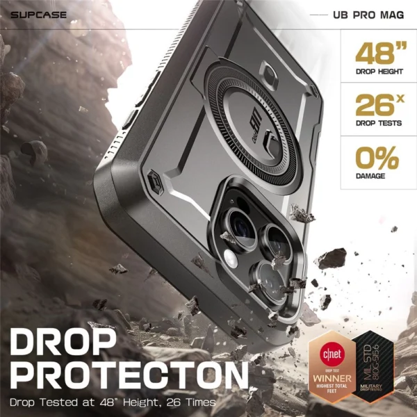Supcase UB Pro Mag MagSafe dėklas iPhone 16 Pro – juodas - Image 3