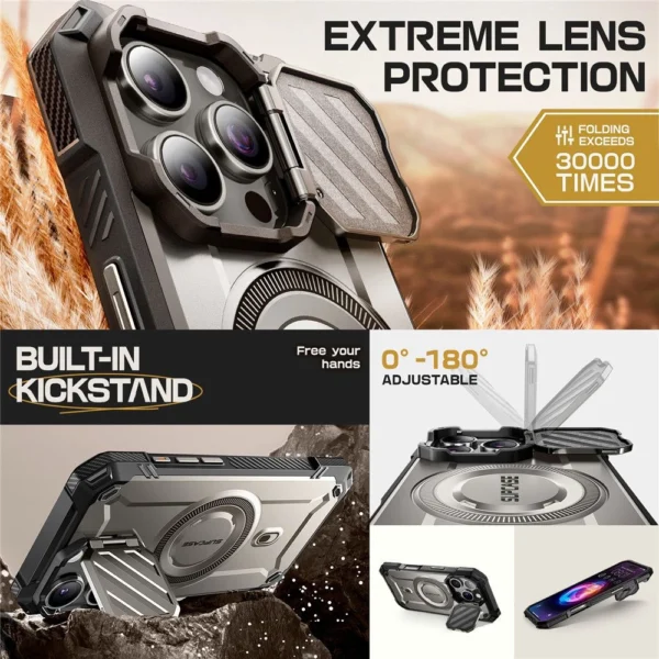 Supcase UB XT Mag dėklas su MagSafe iPhone 16 Pro – pilkas - Image 3