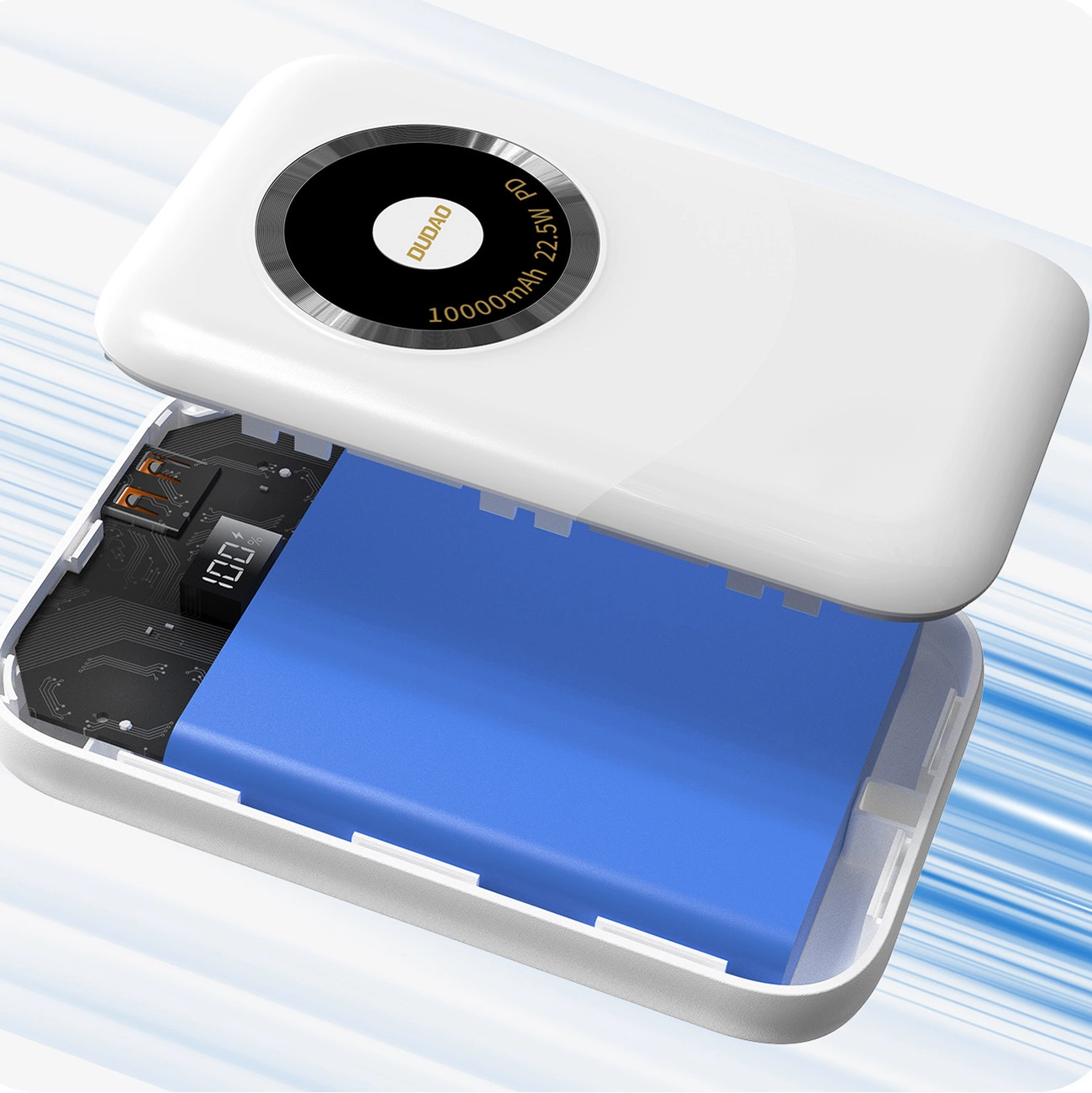 Powerbank Dudao K21 Mini 10000 mAh 22,5W USB-A / USB-C – smėlio - Image 5