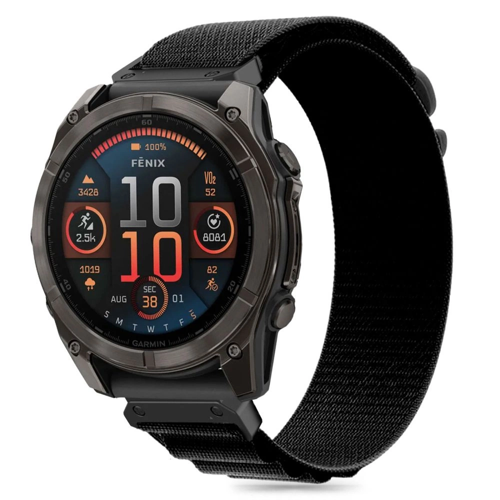 Tech-Protect Nylon Pro dirželis Garmin Fenix 5 / 6 / 6 Pro / 7 / 8 (47MM) – juodas - Image 3