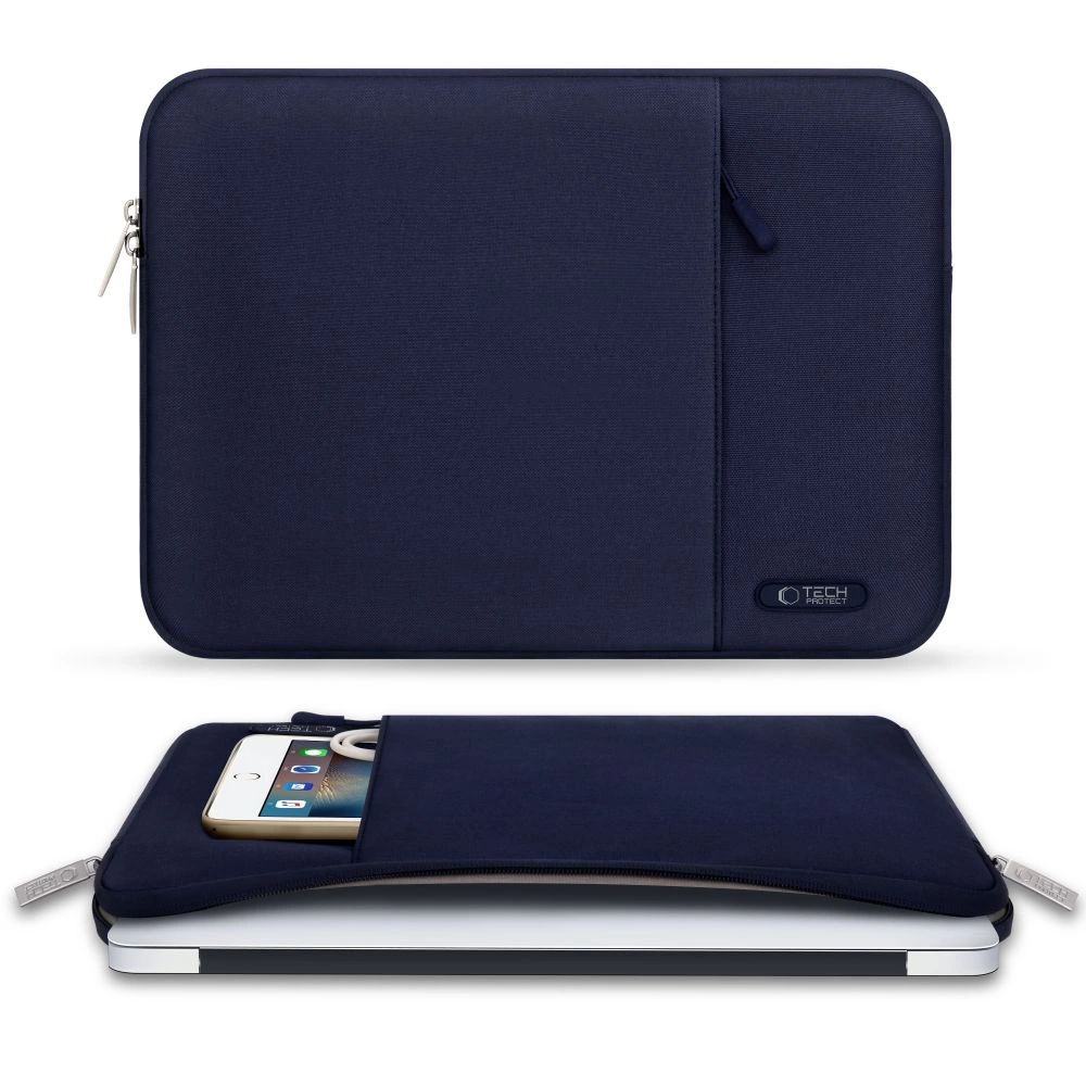 Tech-Protect Sleeve dėklas nešiojamam kompiuteriui 13–14 – tamsiai mėlynas - Image 4