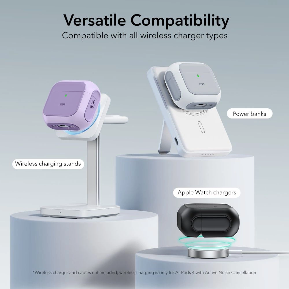 ESR Orbit Halolock MagSafe dėklas Apple AirPods 4 – violetinis - Image 5