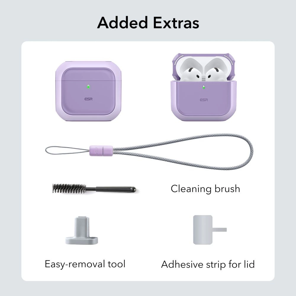 ESR Orbit Halolock MagSafe dėklas Apple AirPods 4 – violetinis - Image 8