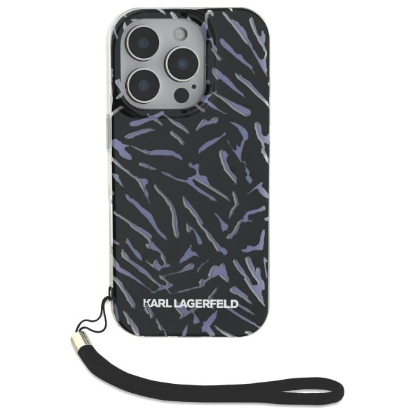 Karl Lagerfeld Zebra su virve iPhone 16 Pro dėklas – violetinis - Image 2