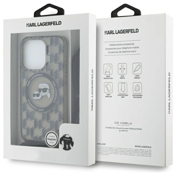 Karl Lagerfeld IML Crossbody Monogram Karl & Choupette galvutė MagSafe iPhone 16 Pro Max dėklas – juodas - Image 7