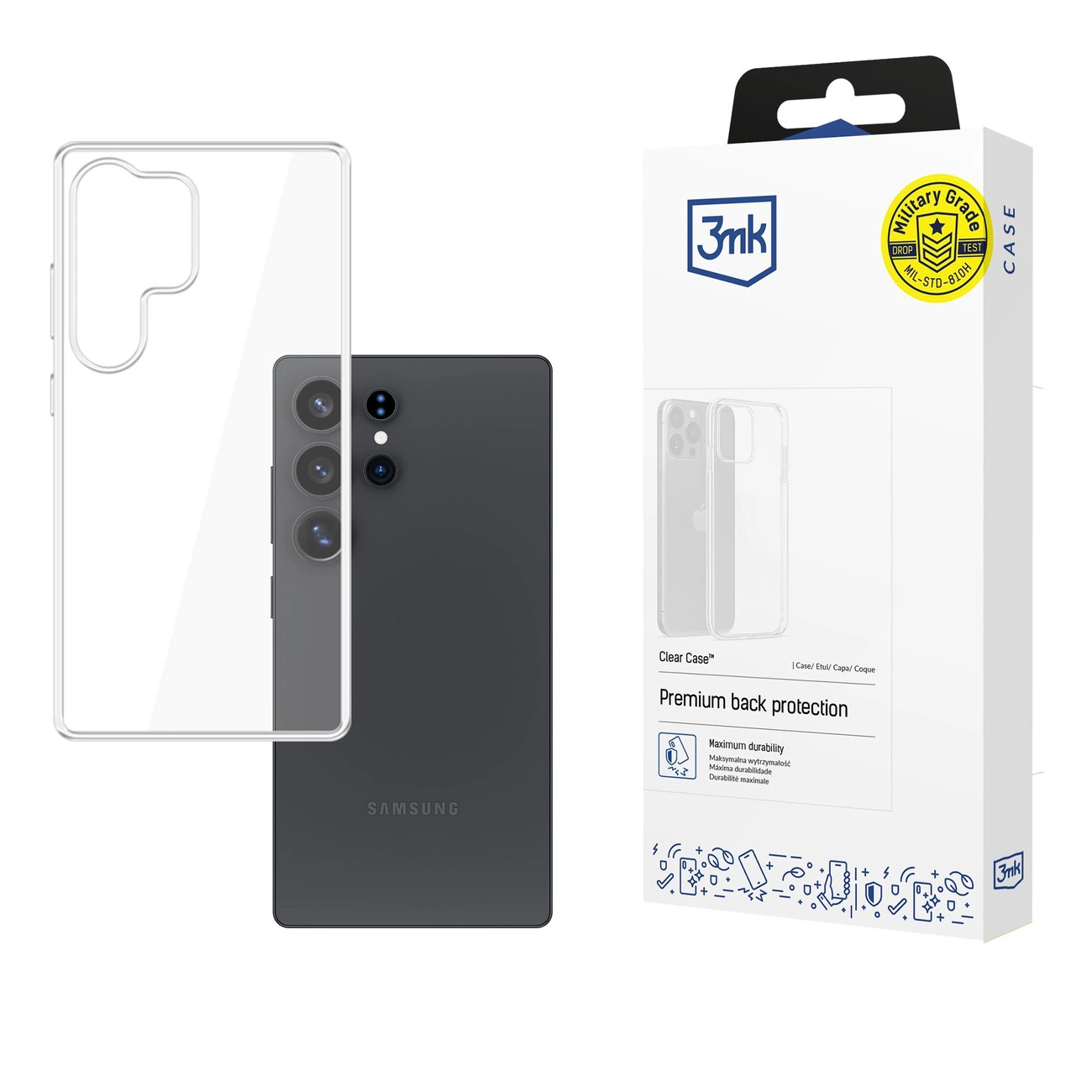 3mk Clear Case for Samsung Galaxy S25 Ultra - transparent