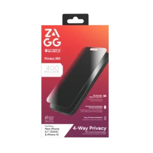ZAGG InvisibleShield Glass Elite Privacy 360 for iPhone 15 / 16