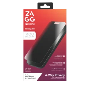 ZAGG InvisibleShield Glass Elite Privacy 360 for iPhone 16 Pro Max