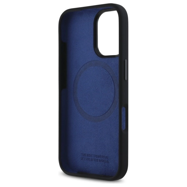 BMW Silicone Hexagon Blue Line MagSafe dėklas iPhone 16 – juodas - Image 7