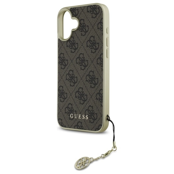 Guess 4G Charms Collection dėklas iPhone 16 – rudas - Image 6