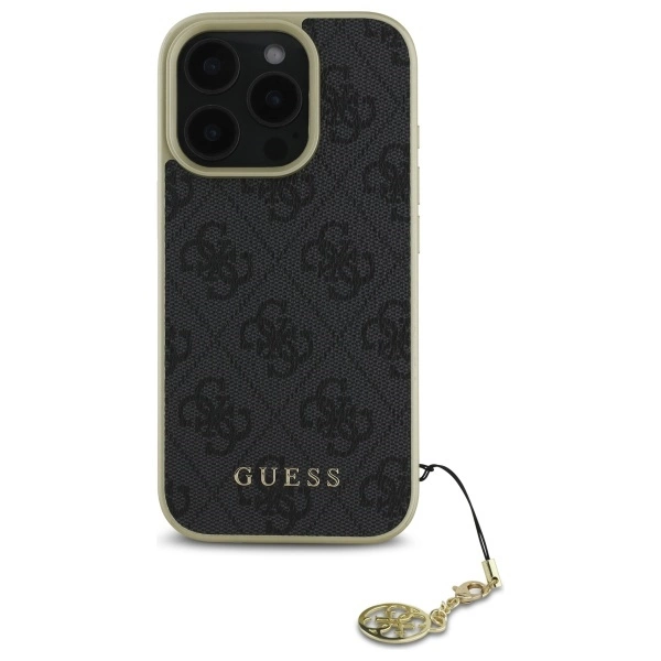 Guess 4G Charms Collection dėklas iPhone 16 Pro Max – juodas - Image 3