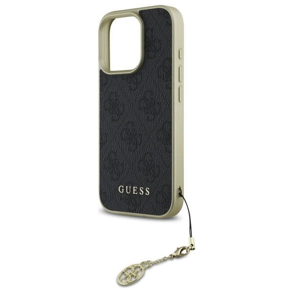 Guess 4G Charms Collection dėklas iPhone 16 Pro Max – juodas - Image 6