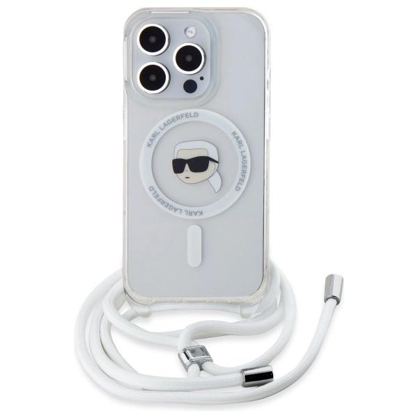 Karl Lagerfeld Crossbody IML Karl galvos MagSafe dėklas iPhone 16 Pro – permatomas - Image 2